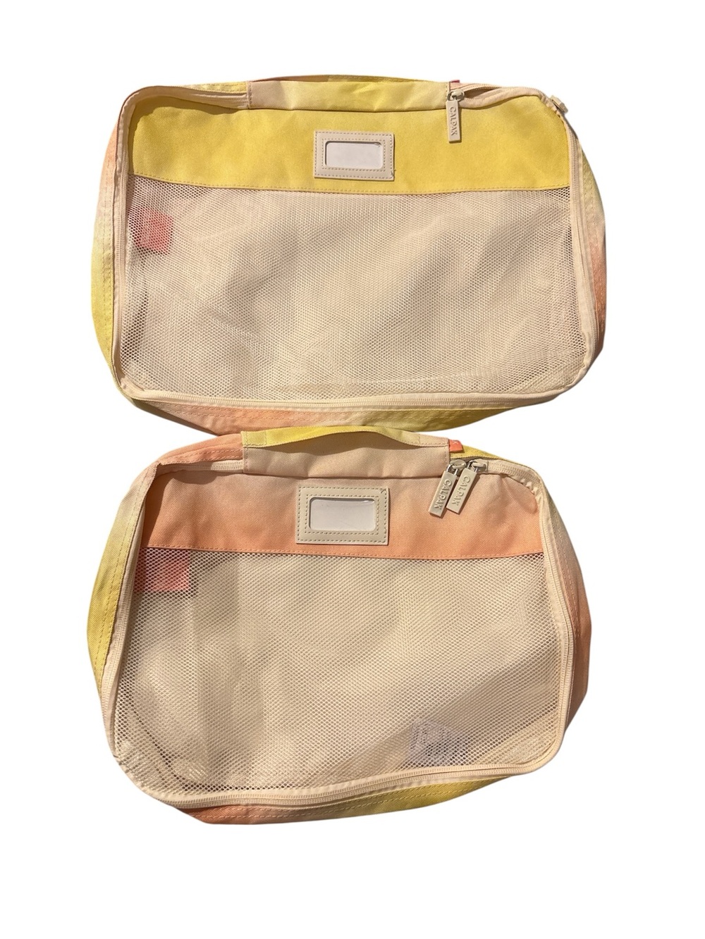 Calpak Yellow & Peach sorbet Travel Packing Cubes - Set of 2
